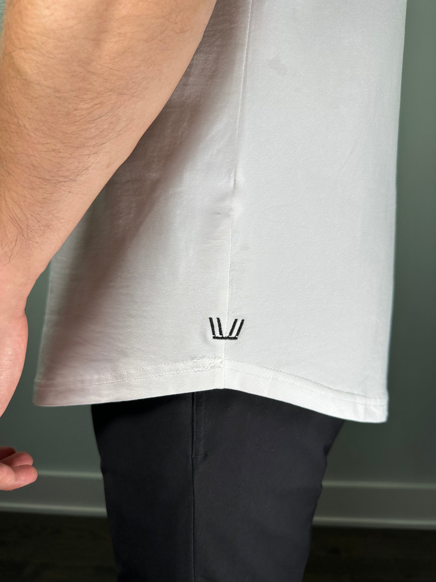 Curved Hem (Waist) - White